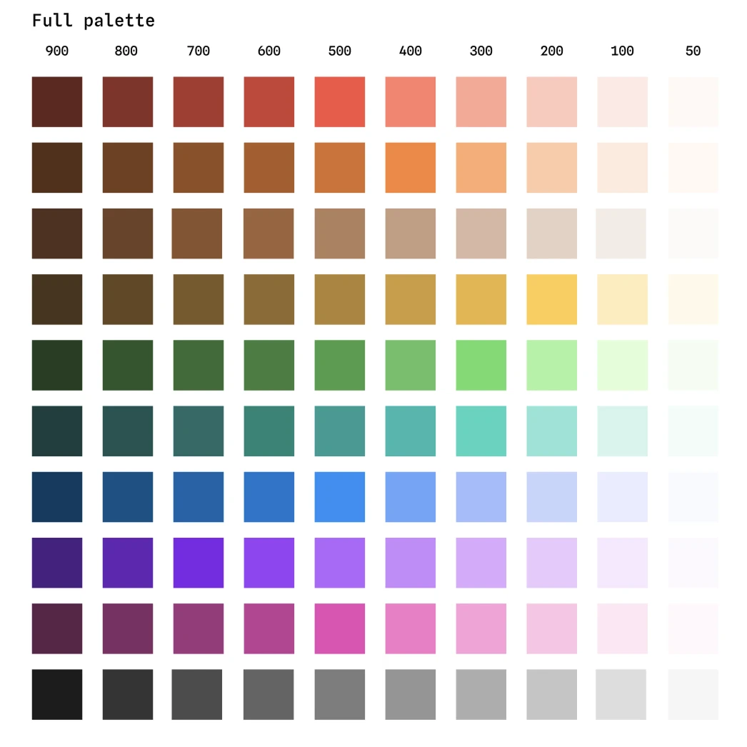 Full color palette