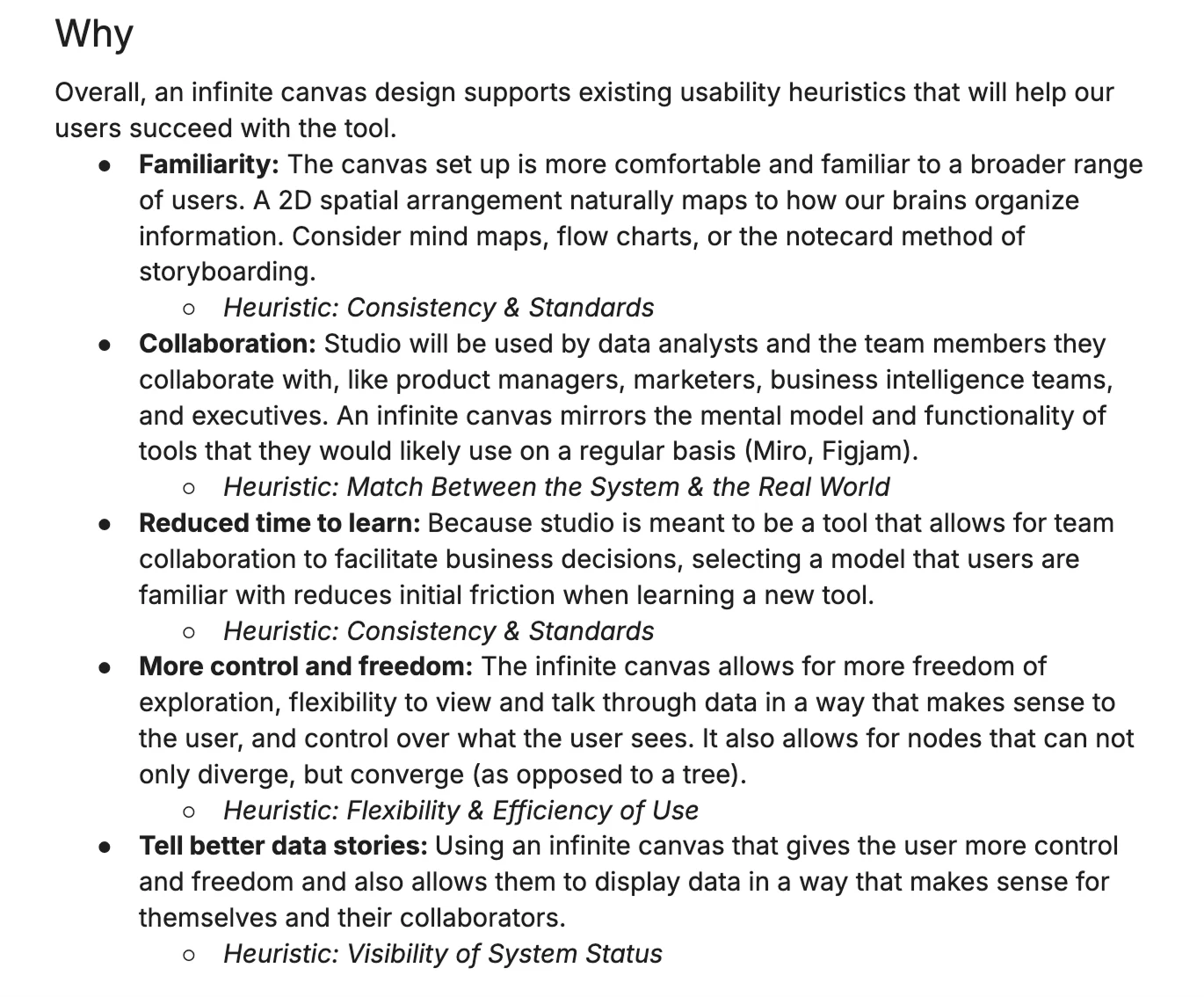 Design principles document, excerpt 1